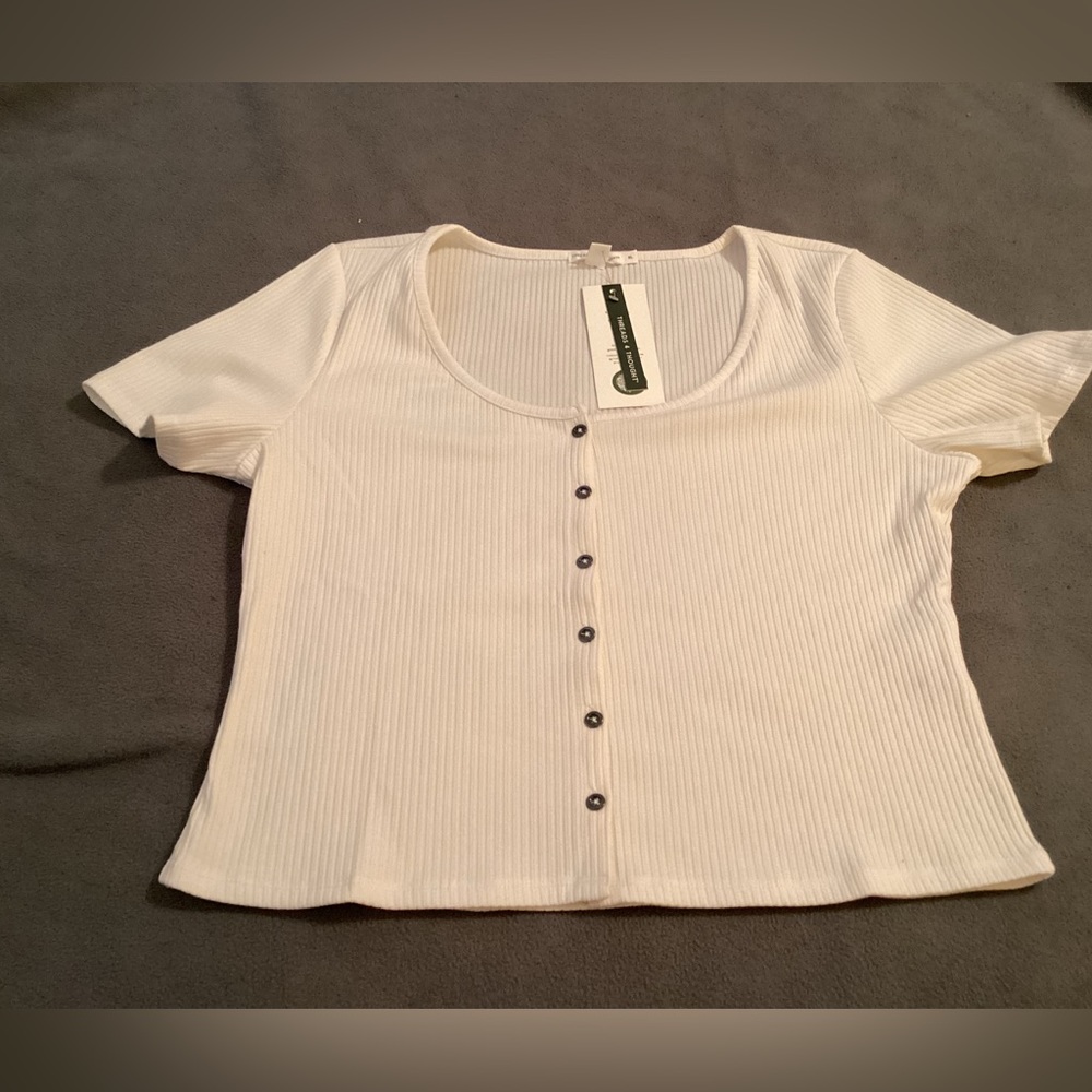 Threads 4 Thought Lauryn Button Front Tee Size XL